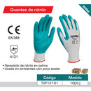 Guantes De Nitrilo En La Palma .Medida XL. Usado En Ambientes Con Poco Aceite. Certificado CE.