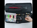 Kit Pesca Caña De Carbono Telescópica 2.1 M Estuche