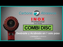 Carbone Combi Disc 4 1/2" X 7/8" Medio Ceramica 80 Y Nylon. Desbaste Y Satinado.RPM 3000