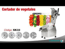 Picador Electrico De Vegetales En Diferentes Formas, Rebanadas, Tiras, Cubos De 1Cm  Incluye 5 Cuchillas